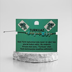 Doğal Taş Bileklik Turkuaz Taşı Bileklik Ayarlanabilir İpli Turquoıse Taş Kristalize Kırık Taş Şifalı Bileklik