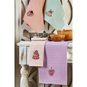 6 Parça Mutfak Kurulama Bezi 30 X 50 Cm Cake Renkli