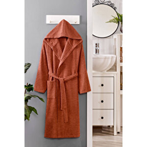 Kapüşonlu Unisex Banyo Bornozu %100 Soft Pamuklu S/M