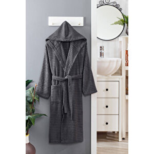 Kapüşonlu Unisex Banyo Bornozu %100 Soft Pamuklu 2XL