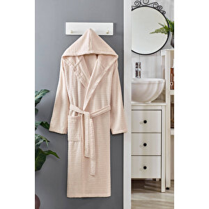Kapüşonlu Unisex Banyo Bornozu %100 Soft Pamuklu 2XL