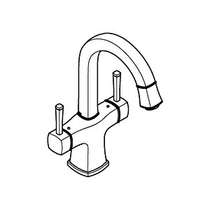 Grandera Tek Delikli Lavabo Bataryası 1/2" L-boyut - 20666000