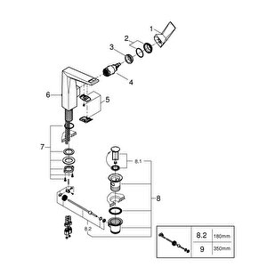Allure Brilliant Tek Kumandalı Lavabo Bataryası 1/2" L-boyut - 24344al0