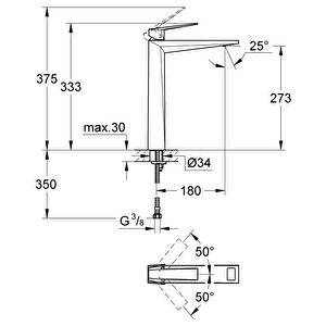 Grohe Allure Brilliant Tek Kumandalı Lavabo Bataryası Xl-boyut - 24346al0