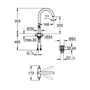 Grohe Atrio Private Collection Tek Delikli Lavabo Bataryası 1/2" L-boyut - 21134dc0