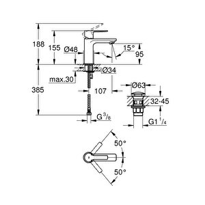 Lineare Tek Kumandalı Lavabo Bataryası 1/2"
Xs-boyut - 23791al1