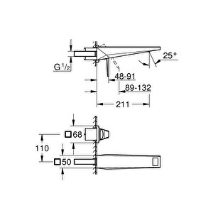 Allure Brilliant Private Collection İki Delikli Lavabo Bataryası M-boyut - 29521000