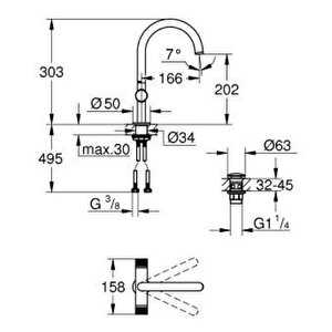 Grohe Atrio Private Collection Tek Delikli Lavabo Bataryası 1/2" L-boyut - 21138da0