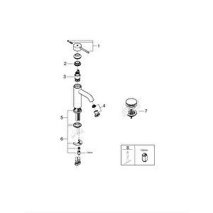 Essence Tek Kumandalı Lavabo Bataryası  S-boyut - 24179001