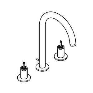 Atrio Private Collection 3 Delikli Lavabo Bataryası  L-boyut - 20593gl0