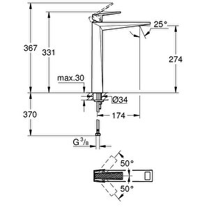 Allure Brilliant Private Collection Tek Kumandalı Lavabo Bataryası Xl-boyut - 24417al0