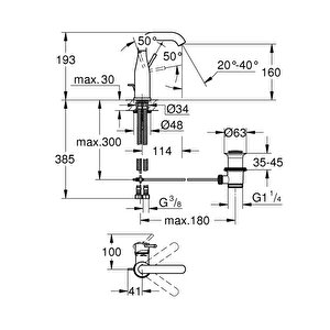 Essence Tek Kumandalı Lavabo Bataryası M - 24173gn1