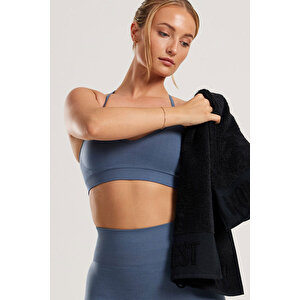Mira Home Spor Havlusu Fitness Yumuşak Sporcu Havlu %100 Pamuklu 30x100 Cm Siyah