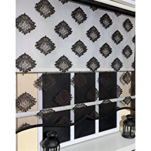 Çift Mekanizmalı Siyah Tül Perde Ve Ekru Stor Perde Stb45239-v107 130x200 cm