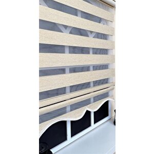 Zebra Stor Perde Sütlü Kahve Etek Dilimli Z-stb400v03 200x260 cm