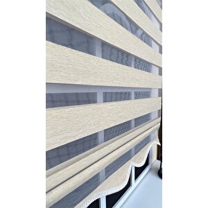 Zebra Stor Perde Sütlü Kahve Etek Dilimli Z-stb400v03 200x260 cm