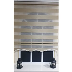 Zebra Stor Perde Organze Bej Etek Dilimli Stb905 30x200 cm