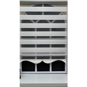 Zebra Stor Perde Ekru Etek Dilimli Z-stb400v02 130x260 cm