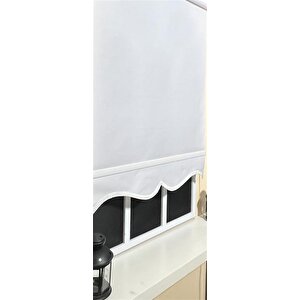 Düz Beyaz Stor Perde Etek Dilimli Stb--5300 180x260 cm