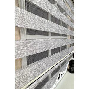 Zebra Stor Perde Gri Etek Dilimli Z-stb400v04 110x260 cm