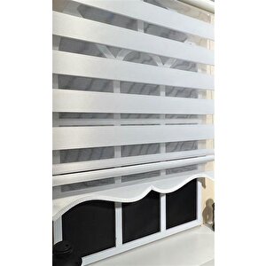 Zebra Stor Perde Alüminyum Beyaz  Etek Dilimli  Z-stb400v01 190x260 cm