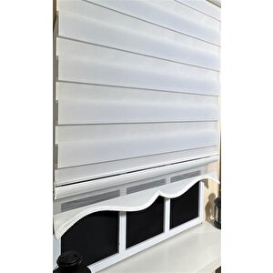 Zebra Stor Perde Alüminyum Beyaz  Etek Dilimli  Z-stb400v01 190x260 cm