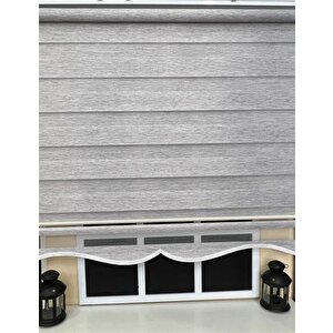 Zebra Stor Perde Gri Etek Dilimli Z-stb400v04