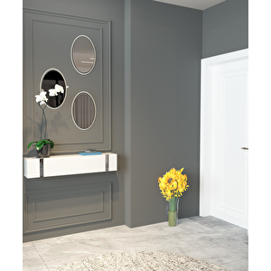 Mobi̇lya Gezegeni̇ Slyvester Dresuar 90 Cm Beyaz-gümüş