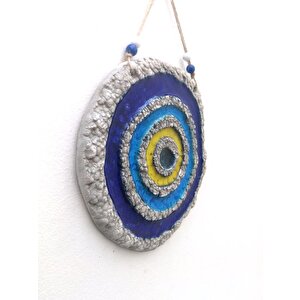 Seramik Nazar Boncuğu Dekoratif Duvar Süsü Nazarlık 20x20 Cm