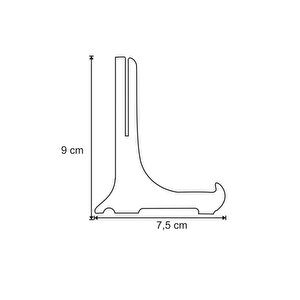 Geçmeli Teşhir Ayağı Stand Fotoğraf Tablo Çerçeve Ayağı Kalın Sunum Ayağı 7.5x9 Cm