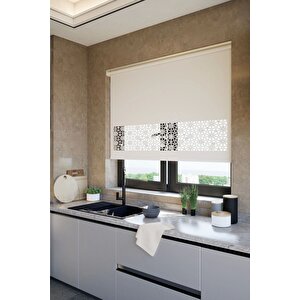 Lazer Kesim Mat Stor Perde Beyaz Plz-101001 165x200 cm