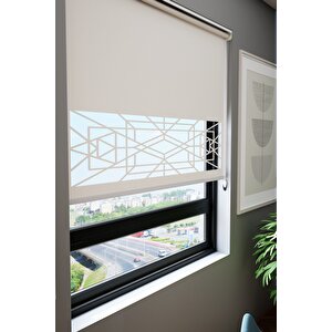 Lazer Kesim Mat Stor Perde Beyaz Plz-9001 280x200 cm