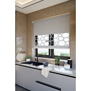 Lazer Kesim Mat Stor Perde Gri Plz-4005 180x200 cm