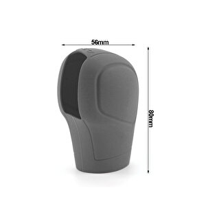 Seat Ibiza Dsg Silikon Vites Topuzu Kılıfı Gri R Logo