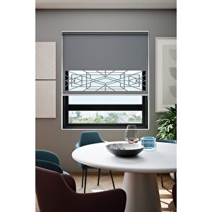 Lazer Kesim Mat Stor Perde Antrasit Plz-9004