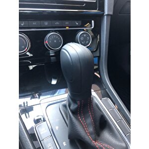 Vw Polo Dsg Silikon Vites Topuzu Kılıfı Siyah R Logo