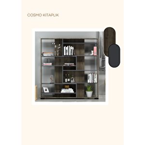 Cossmo 8 Rafli Ki̇taplik Cevi̇z-antrasi̇t