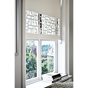 Lazer Kesim Mat Stor Perde Beyaz Plz-2001