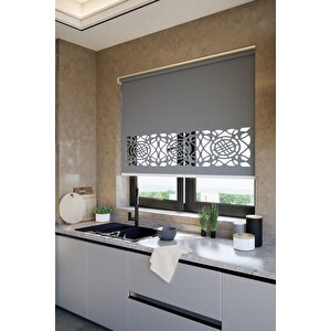 Lazer Kesim Mat Stor Perde Antrasit Plz-5004 70x200 cm