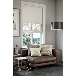 Lazer Kesim Mat Stor Perde Beyaz Plz-2001 215x200 cm