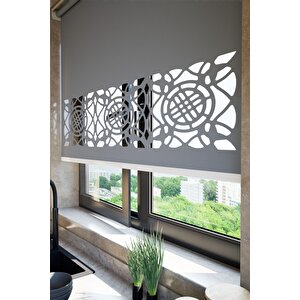 Lazer Kesim Mat Stor Perde Antrasit Plz-5004 260x200 cm