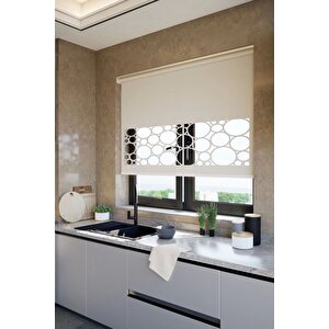 Lazer Kesim Mat Stor Perde Beyaz Plz-4001 210x200 cm