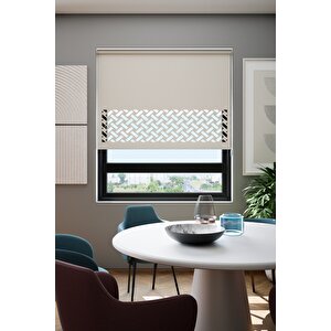 Lazer Kesim Mat Stor Perde Ekru Plz-6002 150x200 cm
