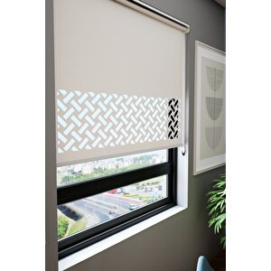 Lazer Kesim Mat Stor Perde Beyaz Plz-6001 50x200 cm