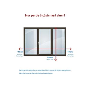 Lazer Kesim Mat Stor Perde Ekru Plz-111002 140x200 cm