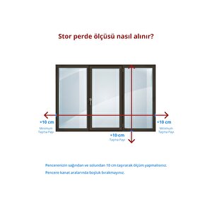 Lazer Kesim Mat Stor Perde Antrasit Plz-4004 90x200 cm