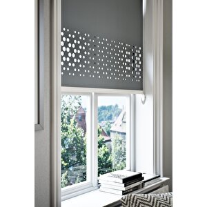 Lazer Kesim Mat Stor Perde Antrasit Plz-3004 135x200 cm