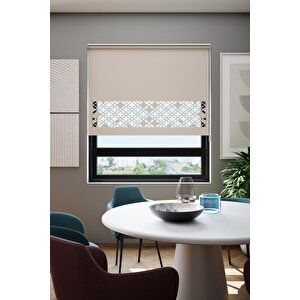 Lazer Kesim Mat Stor Perde Açık Kahverengi Plz-131003 245x200 cm