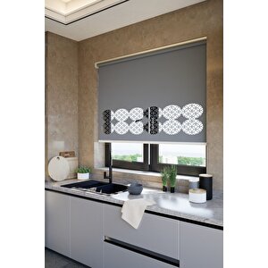 Lazer Kesim Mat Stor Perde Antrasit Plz-141004 220x200 cm