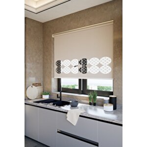 Lazer Kesim Mat Stor Perde Ekru Plz-141002 170x200 cm